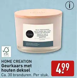 ALDI Home creation Geurkaars met houten deksel aanbieding