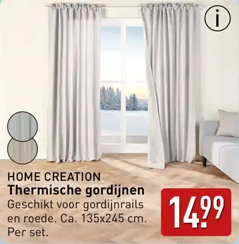 ALDI Home creation Thermische gordijnen aanbieding