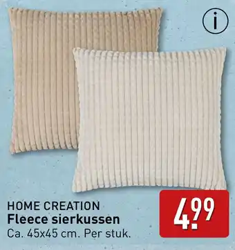 ALDI Home creation Fleece sierkussen aanbieding