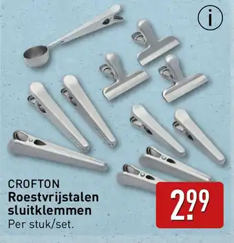 ALDI Crofton Roestvrijstalen sluitklemmen aanbieding