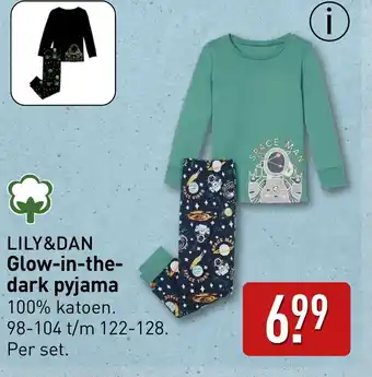 ALDI LILY&DAN Glow in the dark pyjama aanbieding