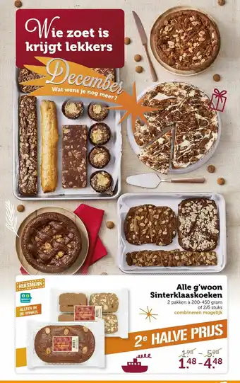 Coop Alle g'woon Sinterklaaskoeken 2 pakken a 200-450 gram of 2/6 stuks aanbieding