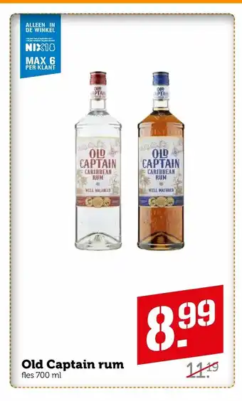 Coop Old Captain Rum 700ml aanbieding