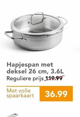 Coop Hapjespan met deksel 26 cm, 3.6L aanbieding