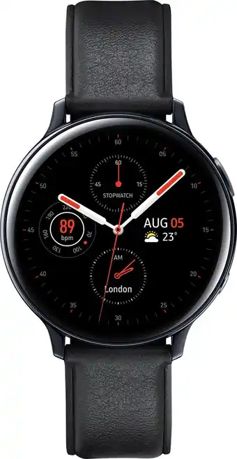 Bol.com Samsung Galaxy Watch Active2 - Stainless steel - Smartwatch - 44 mm - Zwart aanbieding