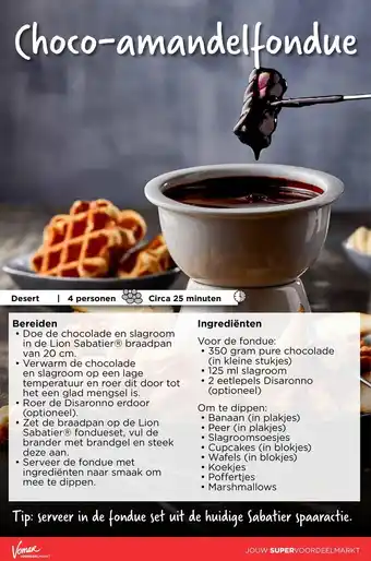 Vomar Voordeelmarkt Choco-amandelfondue aanbieding