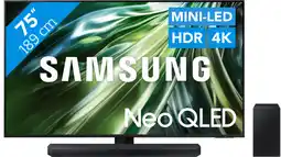 Coolblue Samsung Neo QLED 4K 75QN90D (2024) + Samsung HW-Q60C (2023) aanbieding