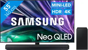 Coolblue Samsung Neo QLED 4K 55QN86D (2024) + Samsung HW-Q60C (2023) aanbieding