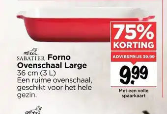 Vomar Voordeelmarkt Sabatier Forno Ovenschaal Large 36cm aanbieding