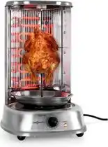 Bol.com OneConcept Kebap Master Verticale Grill 1800W roestvrij staal incl. spiesset aanbieding