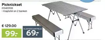 Heuts Picknickset klaptafel en 2 banken aanbieding