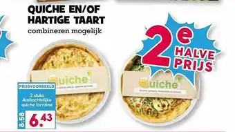 Boon`s Markt Quiche En-Of Hartige Taart aanbieding