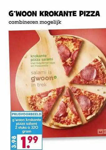 Boon`s Markt G'woon Krokante Pizza aanbieding