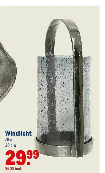 Makro Windlicht Zilver aanbieding