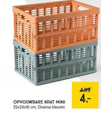 Xenos Opvouwbare Krat Mini 35x24x16 Cm aanbieding