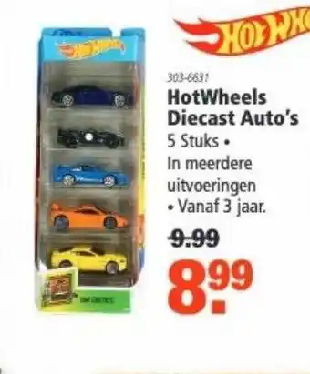 Marskramer HotWheels Diecast Auto's aanbieding