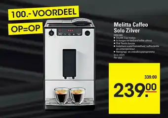 De Kweker Melitto Caffeo Solo Zilver E950-666 aanbieding