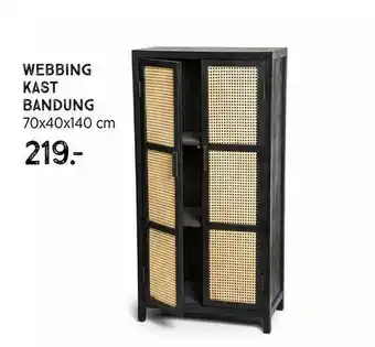 Xenos Webbing Kast Bandung 70x40x140 Cm aanbieding