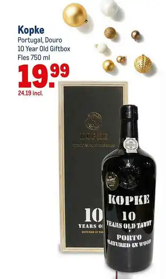 Makro Kopke Portugal, Duoro 10 Years Old Giftbox aanbieding