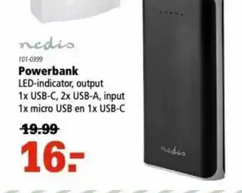 Marskramer Nedis Powerbank aanbieding