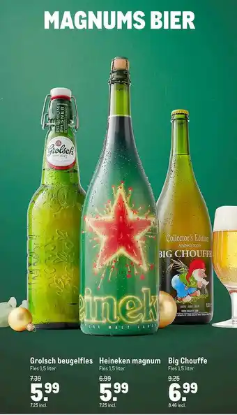 Makro Grolsch Beugelfles, Heineken Magnum Of Big Chouffe aanbieding