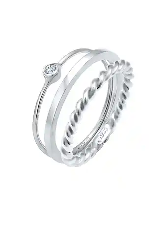 Douglas Elli Dames Set eenzaam met kristal gedraaid in 925 sterling zilver aanbieding