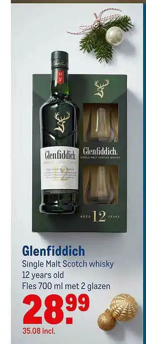 Makro Glenfiddich Single Malt Scotch Whisky 12 Years Old aanbieding