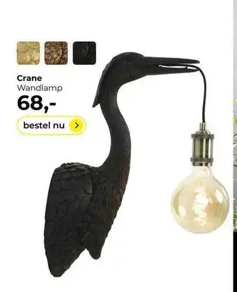 Lampidee Crane Wandlamp aanbieding