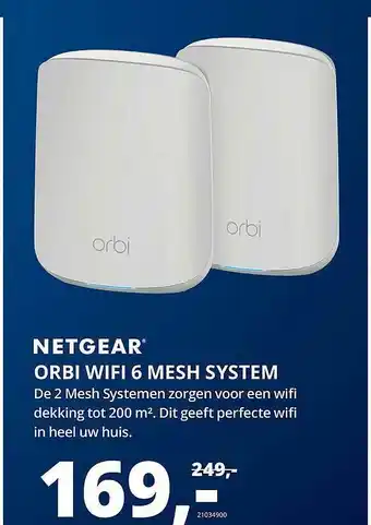 Paradigit Netgear Orbi Wifi 6 Mesh System aanbieding