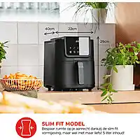 Bol.com Bourgini Slimfit Airfryer XL - Hetelucht friteuse - 5 liter - 1500W aanbieding