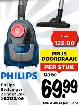 Vomar Voordeelmarkt Philips Stofzuiger Zonder Zak XB2123/09 aanbieding