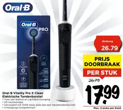 Vomar Voordeelmarkt Oral-B Vitality Pro X Clean Elektrische Tandenborstel aanbieding