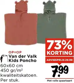 Vomar Voordeelmarkt Van der Valk Kids Poncho aanbieding