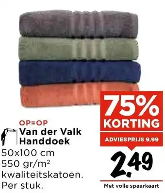 Vomar Voordeelmarkt Van der Valk Handdoek aanbieding