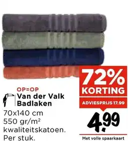 Vomar Voordeelmarkt Van der Valk Badlaken aanbieding