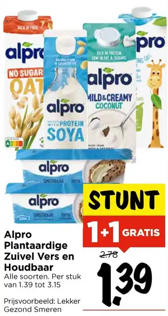 Vomar Voordeelmarkt Alpro Plantaardige Zuivel Vers en Houdbaar aanbieding