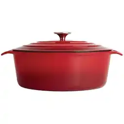 Bol.com Ovale Braadpan - 6 Liter - Rood - Vogue GH314 - Horeca & Professioneel aanbieding