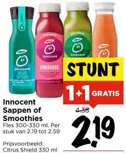 Vomar Voordeelmarkt Innocent Sappen of Smoothies aanbieding