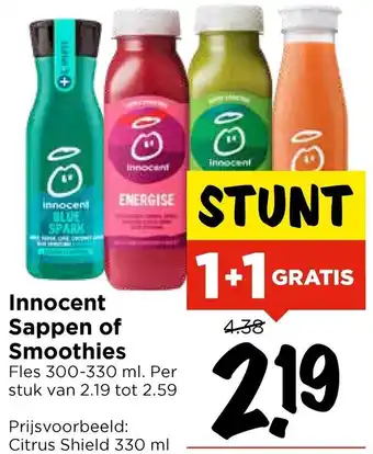 Vomar Voordeelmarkt Innocent Sappen of Smoothies aanbieding