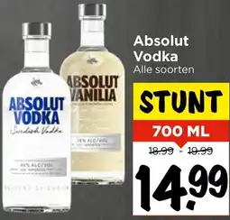 Vomar Voordeelmarkt Absolut Vodka aanbieding