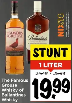 Vomar Voordeelmarkt The Famous Grouse Whisky of Ballantines Whisky aanbieding