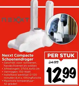 Vomar Voordeelmarkt Nexxt Compacte Schoenendroger aanbieding