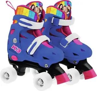 Bol.com K3 rolschaatsen maat 34/37 - regenboog - met verstelbare schoen aanbieding