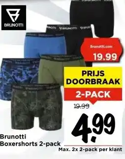 Vomar Voordeelmarkt Brunotti Boxershorts 2-pack aanbieding