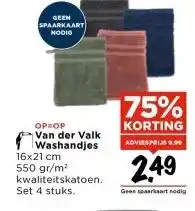 Vomar Voordeelmarkt Van der Valk Van der Valk Washandjes aanbieding