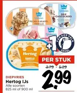 Vomar Voordeelmarkt DIEPVRIES Hertog IJs aanbieding