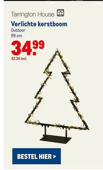 Makro Tarrington House Verlichte Kerstboom aanbieding