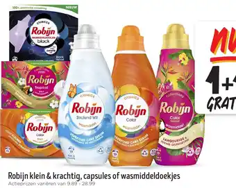 Jumbo Robijn klein & krachtig, capsules of wasmiddeldoekjes aanbieding