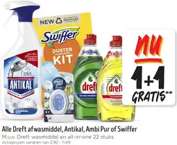 Jumbo Alle Dreft afwasmiddel, Antikal, Ambi Pur of Swiffer aanbieding