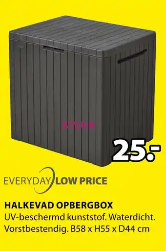 Jysk Halkevad opbergbox 58x55x44 cm aanbieding